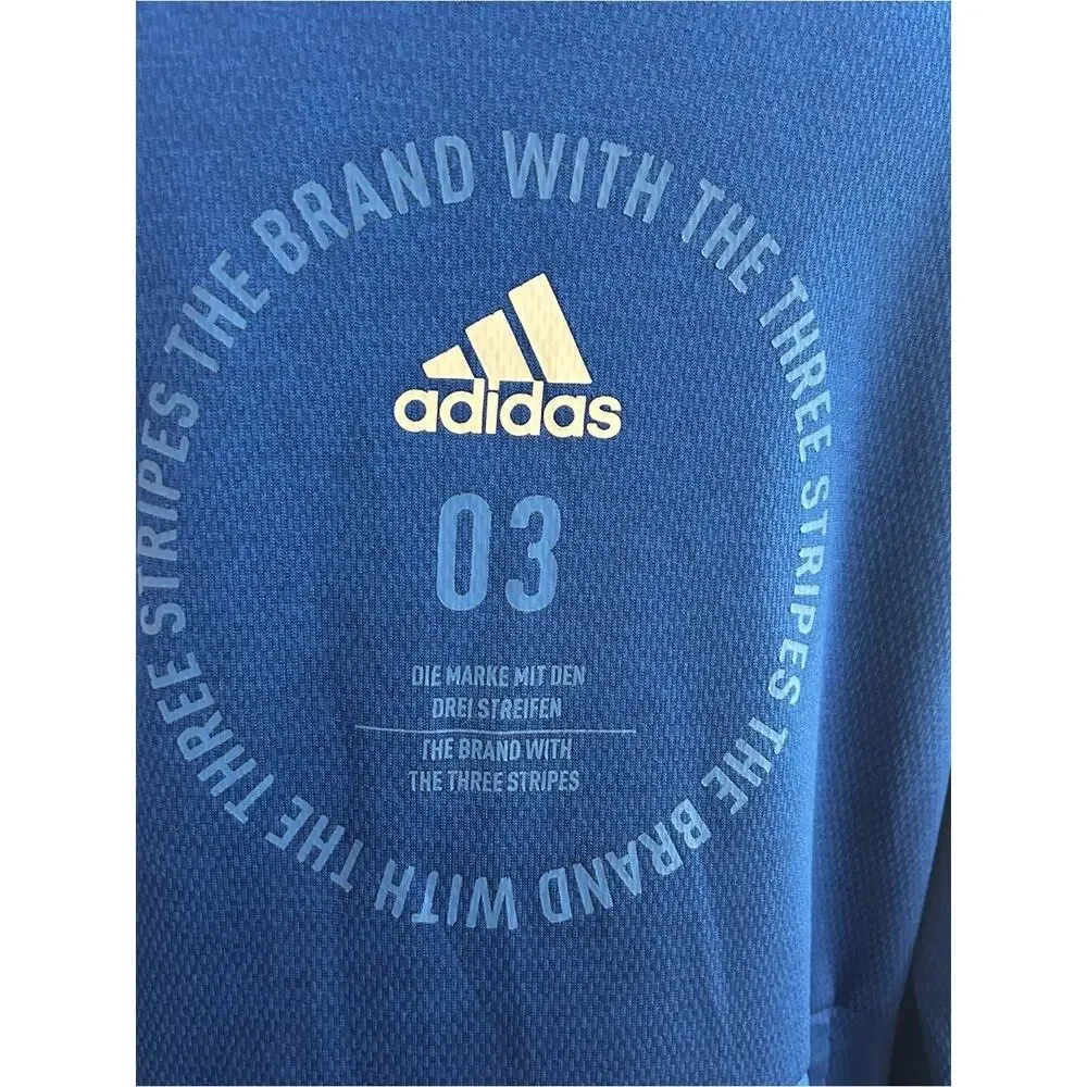 adidas Men's Badge Of Sport Royal Blue Pullover Hoodie Sweatshirt. Size M.